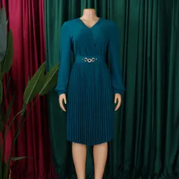 Formal Office Wear For Women, V Neck Midi Dress: Elegant Office