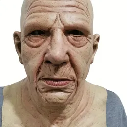 Holiday | Halloween Vintage Old Man Wrinkled Face Rubber Mask Wblack Hood Cloak Costume 66e8e24632b78690e8defd2c
