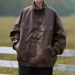 RETRO FAKE LEATHER JACKET　ameri vintage USED LIKE SYNTHETIC LEATHER JACKET（ライダースジャケット