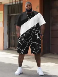DHgate.com:Plus Size Mens Cotton T-Shirt & Shorts Set
