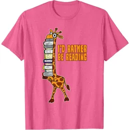 Camiseta De Amante De Los Libros De Jirafa Para Hombres TEE