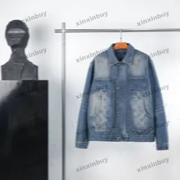 DHgate.com:Xinxinbuy Unisex Embossed Tie-Dye Jacquard Denim