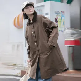 Vintage Chic: Long Trench Coat for Women - Autumn Style