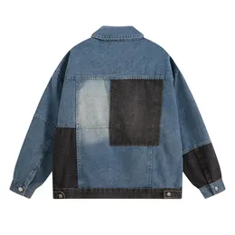 【ALANUi】MIX patchwork denim jacket Patchwork Denim Jacket •