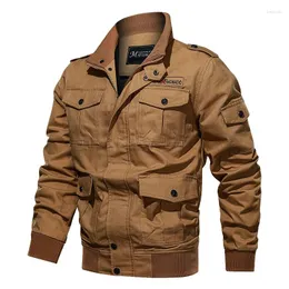 Mens Multi-Pocket Workwear Jacket Autumn/Winter Flight Coat
