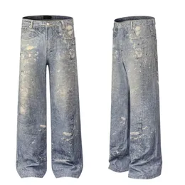 【QUALISARTIFPEREO】DIRTY BAGGY PANTS Women's Baggy Jeans: Loose fit, Oversized, Low rise Jeans