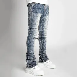 Artisan Washed Skinny Jeans - Hand-Painted Denim, Vintage Style