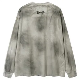 Oversized Tie Dye Long Sleeve Tee - Streetwear Hip Hop Harajuku