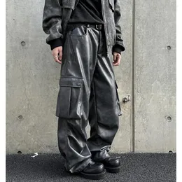 Cozy world Wide】GHIDORAH CHAOS LEATHER CARGO PANTS | OUR