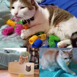 thumbnail image 2 of Colorful Cat Coil Springs Toys - Interactive Kitten Playtime 2 of 12