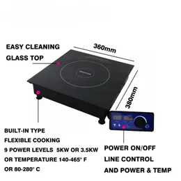 2024 Hottest Touch Control Square Built-in HotPot Induction Cooker