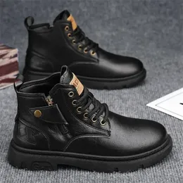 DHgate.com:Mens Leather Motorcycle Boots - Retro High Top