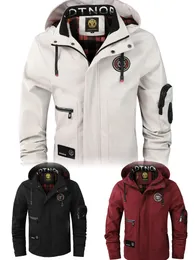 Men's Fashionable Single Layer Hooded leather jacket