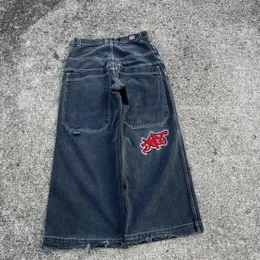【NOIAGO】LOGO PRINTING DENIM PANTS (2 COLORS) Jeans for Men 2024 Fashion Splicing Patch Baggy Y2k Hip Hop