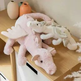 New Dragon Plush Toys Stuffed Dinosaur Flying Wings White Pink Green Blue Dragons PLushies Dolls Birthday Gift for BoyXJ250218
