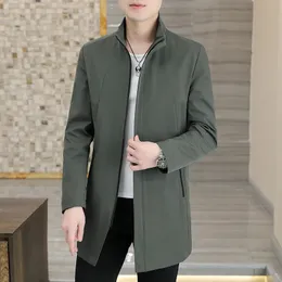 Mens Spring Fall Jacket: Premium Leisure Coat, Stand Up