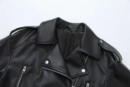 DHgate.com:Vintage Leather Jacket with Zipper Lapel - Washed
