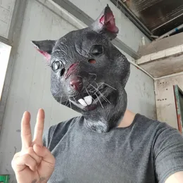 Shayulajiao Rattenkopf-Maske Aus Latex - Gruselige Halloween-Maske Für Kostümpartys