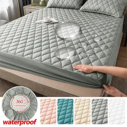 Su geçirmez yatak örtüsü Elastik matress koruyucu çift kişilik yatak jacquard tabakası KingQueen Boyutu için Slip Bedspreads 1pc 240227