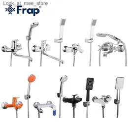 Bathroom Sink Faucets Frap brass bathroom faucet wall mounted shower system with ABS handheld bathtub cold water mixer faucet Q240301