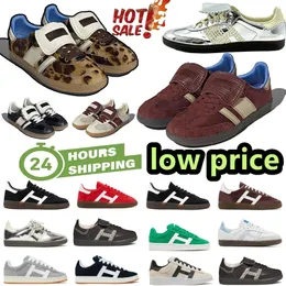 Novo estilo designer sapatos gales bonner vintage treinador tênis leopard núcleo preto branco antiderrapante moda clássico campus homens mulheres sapatos casuais 36-45