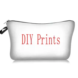 DHL200pcs Cosmetic Bags Sublimation DIY White Blank Solid Polyester Makeup Bag LL