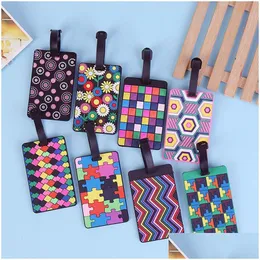 Other Festive & Party Supplies New Travel Accessories Suitcase Lage Tags Id Address Holder Label Geometric Sile Identifier Bag Accesso Dhuf8