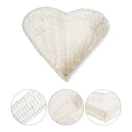 Dinnerware Sets Paper Rope Heart Basket Desktop Storage Tray Baskets Fruit Home Decor Household Snack Plate Cake Pography Prop Bread