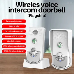 Doorbells Waterproof Intelligent Doorbell Rechargeable Wireless Intercom Welcome Door Bell Long-distance UV Button Kits For Indoor Outdoor