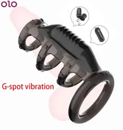 Masculino ejaculação atraso galo massageador manga pênis anel vibratório cinta vibrador g ponto estimulador vibrador extensor de ampliação pau 4112004