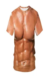 Muscle Tattoo Men Women 3D Print Tshirts Nude Skin Chest Fashion Casual Funny T Shirt Kids Boys Tops Harayuku Clothing Men039s3312982