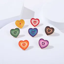 Kreative Mode-Farbverlauf-Liebes-Brosche-Accessoires mit einfachen Ins-Stil-Kleidungsbeutel-Legierung, farblich passende Paar-Verschlüsse