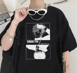 Anime Muz Balık Japon Manga Büyük Boy Men039s Giysiler Tshirt Harajuku Gotik Üstler Estetik Tee Vintage Hip Hop T Shirts1295516