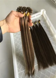 بيرو العذراء شعر الإنسان الحرير مستقيم بينو color4613 مسمار u تلميح الشعر امتدادات 1gs 100slot prebonded u tip remy hair9180484