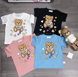 Kids Baby T-shirts Cute Print 2024 New Summer 100% Cotton Casual Short-Sleeved Tops Infant Boys Girls Kids Clothing