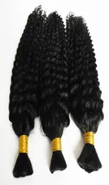 Ganzes 3-teiliges brasilianisches verworrenes lockiges Haar zum Flechten, Afro-Haar, verworrenes Haar zum Flechten in natürlicher Farbe, 300 g, Afro-Flechthaar 6114699