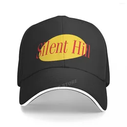 Berets Silent Hill Baseball Cap Hat Summer Disual Solid Color Hip Hop Bonnet Czapka Sun Casquette Black Boys Outdoor Printed Mens