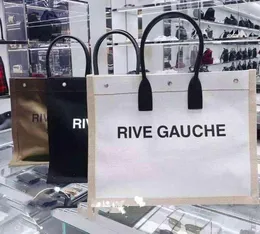 トレンド女性ハンドバッグRive Gauche Outdoor Bagsハンドバッグトップリネン大きなビーチバッグデザイナー旅行サッチェルウォレット29224019