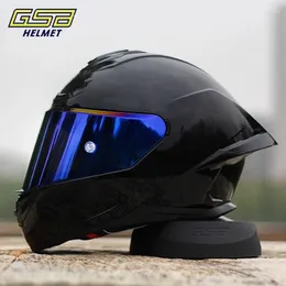Motorcycle Helmets GSB Donglai Co Helmet Men's And Women's Large Tail Wing Simplified Full Cover 361GT