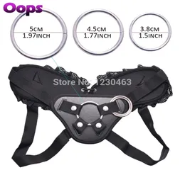 Strap On Harness Strapon Realistisches Dildospielzeug mit Metallringen für lesbische erwachsene Frauen039s Dildos Sexspielzeug Y181103054985873