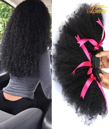 Bütün 7A Brezilya Hint Perulu Malezya İnsan Saç Dokuma Uzatma Brezilya Bakire İnsan Afro AFT 3BUNDLES 100GPCS NAT8679635