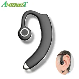 Hörlurar AmterBest Trådlöst Bluetooth Business Headset Sport Stereo Earpiece With Sweatproof Noise Reduction Hörlurar för telefoner