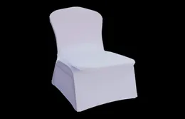 100 PCS Cover White Wedding Chair Cover Universal Stretch Polyester SPANDEX COVERS COVERS Party BANQUET EL DIENT Supplies5689722