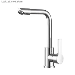 Bathroom Sink Faucets Bathroom faucet polished chrome plated rotating basin sink hot and cold mixer faucet vertical basin faucet hardware home improvement Q240301