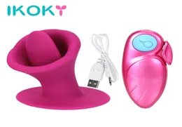 IKOKY Tongue Vibratore Giocattoli del sesso per le donne Masturbatore femminile Stimolatore del clitoride Massaggiatore del sesso orale Prodotti del sesso per adulti S10185443397