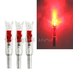 6pcs Alüminyum tatar yayı okları için otomatik olarak aydınlatılmış yeşil LED ok nocks kimlik 297302