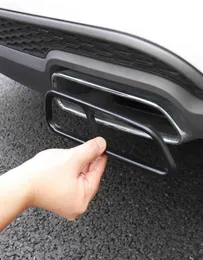 Car Styling Tubi di scarico di scarico Cornice decorativa Coda nera Tubo della gola Modificato rivestimento della copertura 2 pezzi per A6 C7 2016-20182156349