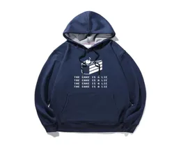 men Women Hoodies Sweatshirts Fashion Portal 2 Fleece Cotton Game The Cake Is A Lie solid color Pullovers4879899