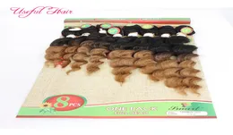 Модные короткие человеческие волосы ombre бордовые странные вьющиеся бразильские волосы глубокая волна человеческие плетения наращивание волос плетут закрытие marley2733476
