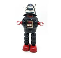 Cartoon WindingupTin Fencing Robots Manual Handcrafts Nostalgic Toys Home Accessories Kid039 Party Birthday Gifts Collect1111305